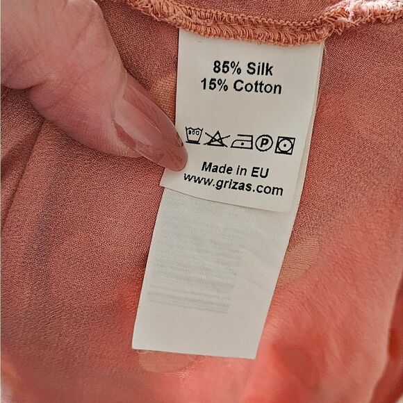 Nwt silk long blouse/dress - Picture 7 of 7